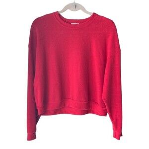 Wst Cst Crop Red Long Sleeve